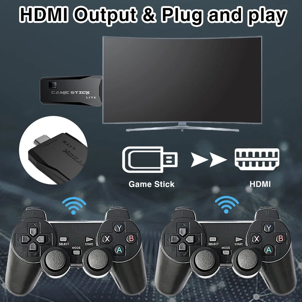 M8 2.4G Wireless Controllers External Game Stick 64G Built-In Storage for TV