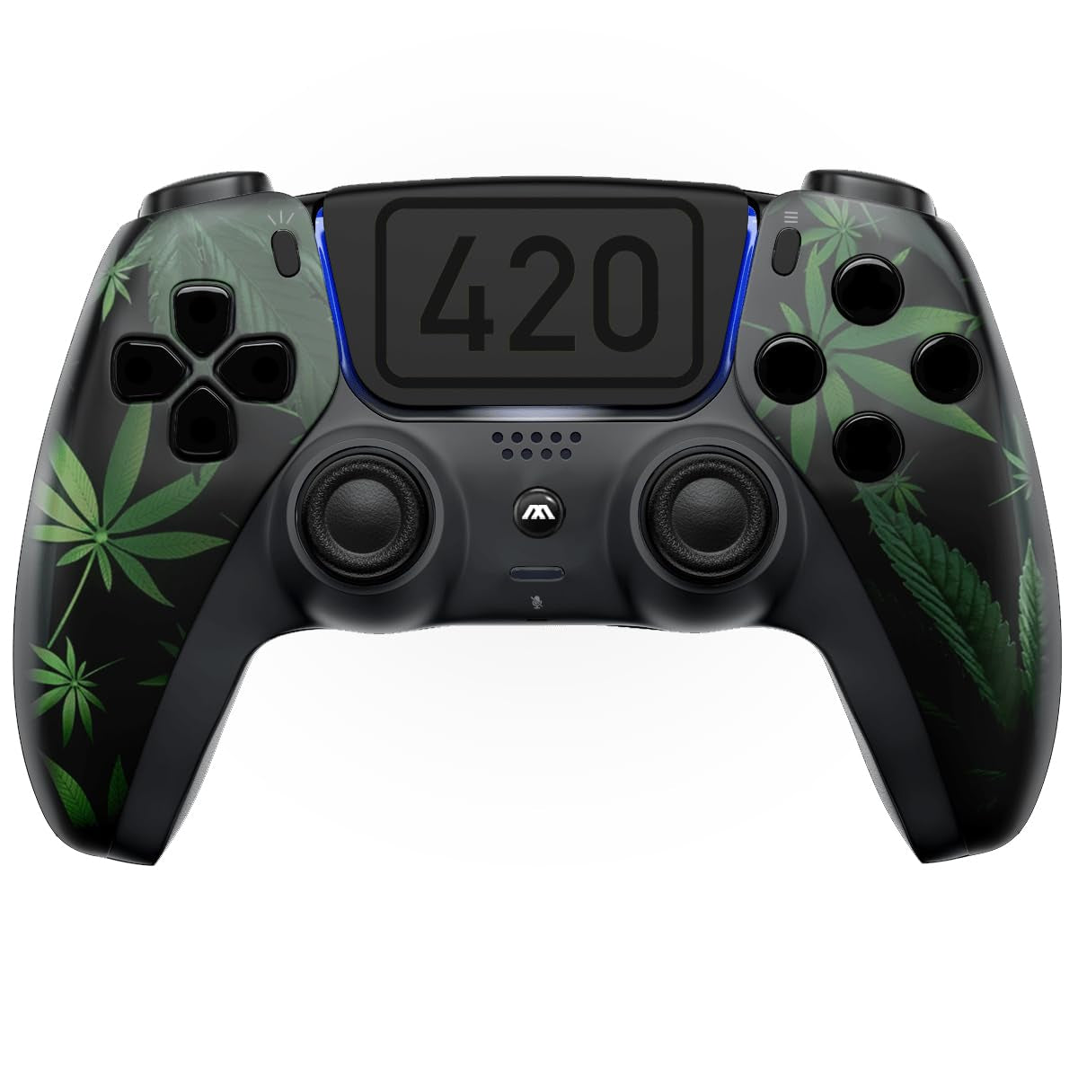 Custom Wireless UN-MODDED PRO Controller Compatible with PS5 Exclusive Unique Design (420 Black)