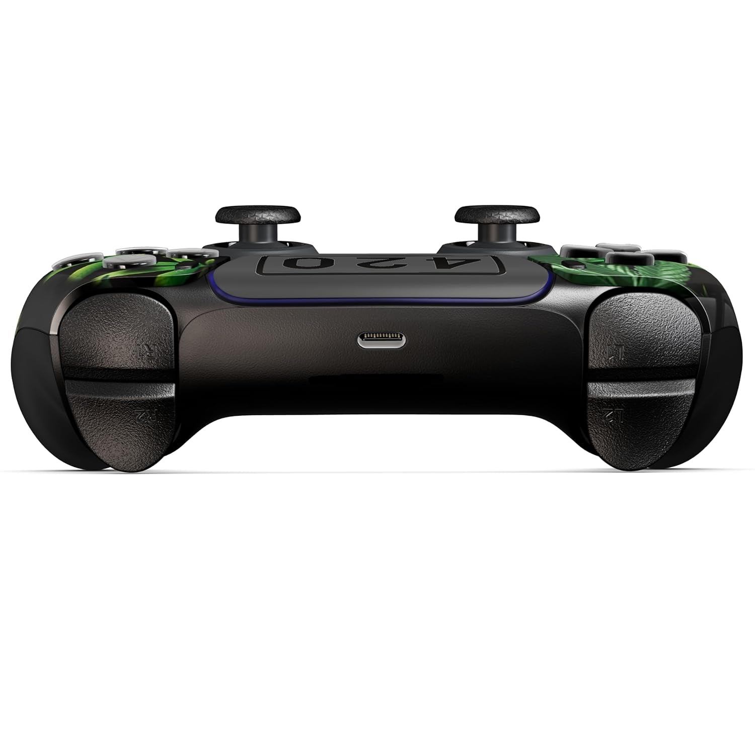 Custom Wireless UN-MODDED PRO Controller Compatible with PS5 Exclusive Unique Design (420 Black)