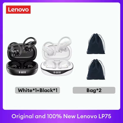 Original  LP75 TWS Bluetooth V5.3 Headphones Wireless LED Digital Display Earphones Noise Reduction Waterproof Headset New