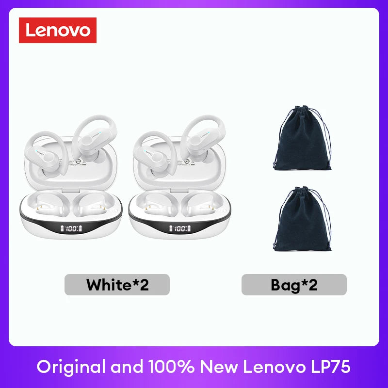 Original  LP75 TWS Bluetooth V5.3 Headphones Wireless LED Digital Display Earphones Noise Reduction Waterproof Headset New