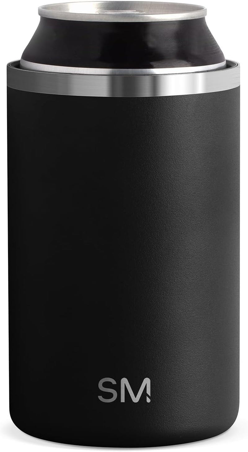 Standard Can Cooler for Beer, Soda, Sparkling Water | Vacuum Insulated Stainless Steel Drink Sleeve Holder Gift for 12Oz Regular | Ranger Collection | Midnight Black